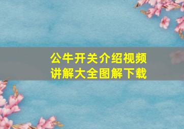 公牛开关介绍视频讲解大全图解下载