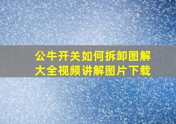 公牛开关如何拆卸图解大全视频讲解图片下载