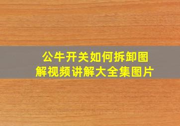 公牛开关如何拆卸图解视频讲解大全集图片