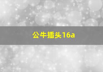 公牛插头16a