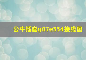 公牛插座g07e334接线图