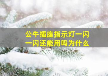 公牛插座指示灯一闪一闪还能用吗为什么