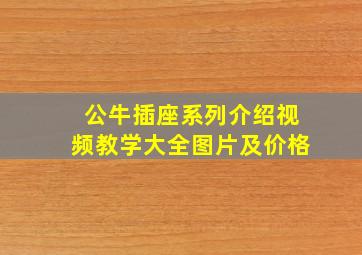 公牛插座系列介绍视频教学大全图片及价格