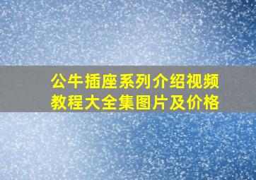 公牛插座系列介绍视频教程大全集图片及价格