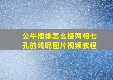 公牛插排怎么接两相七孔的线呢图片视频教程