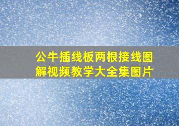 公牛插线板两根接线图解视频教学大全集图片