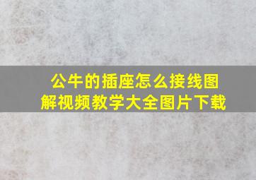 公牛的插座怎么接线图解视频教学大全图片下载