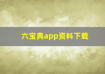 六宝典app资料下载