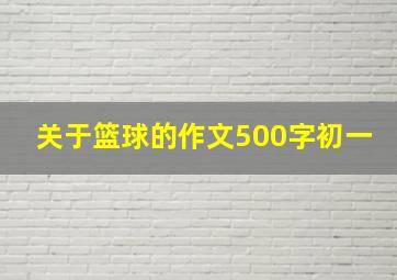 关于篮球的作文500字初一