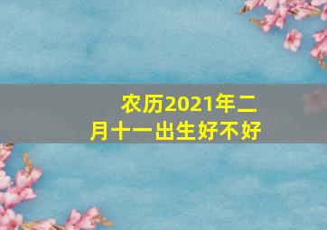 农历2021年二月十一出生好不好