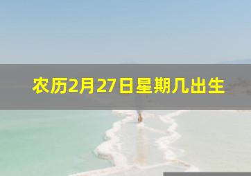 农历2月27日星期几出生