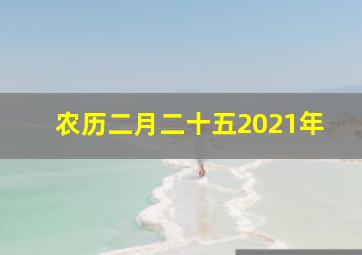 农历二月二十五2021年