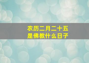 农历二月二十五是佛教什么日子