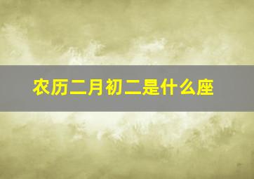 农历二月初二是什么座