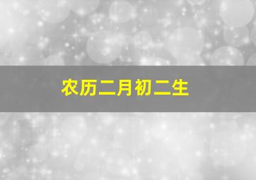 农历二月初二生