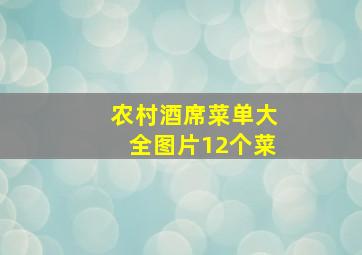 农村酒席菜单大全图片12个菜