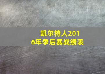 凯尔特人2016年季后赛战绩表