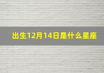 出生12月14日是什么星座