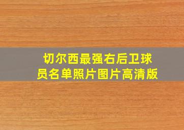 切尔西最强右后卫球员名单照片图片高清版