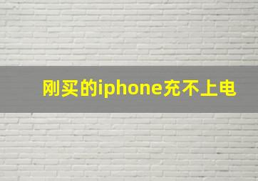 刚买的iphone充不上电