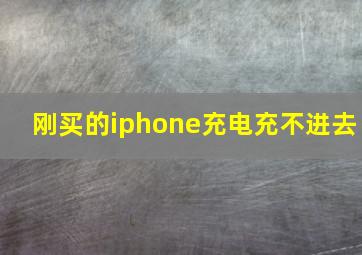 刚买的iphone充电充不进去