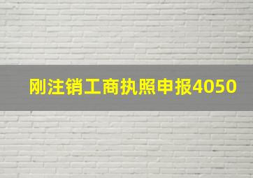 刚注销工商执照申报4050