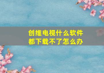 创维电视什么软件都下载不了怎么办