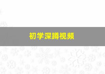 初学深蹲视频