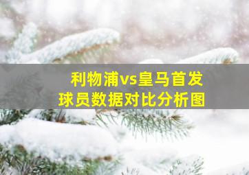 利物浦vs皇马首发球员数据对比分析图