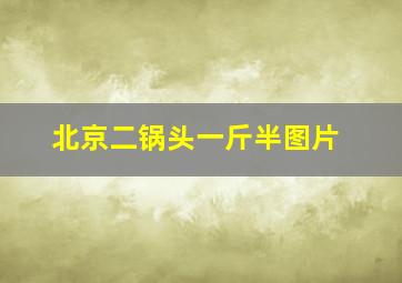 北京二锅头一斤半图片