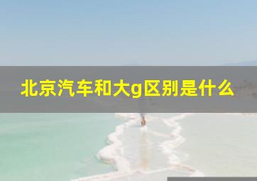 北京汽车和大g区别是什么