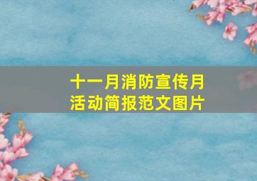 十一月消防宣传月活动简报范文图片