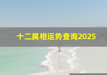 十二属相运势查询2025