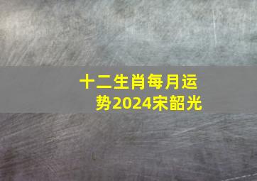 十二生肖每月运势2024宋韶光