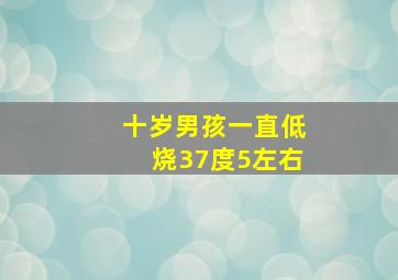 十岁男孩一直低烧37度5左右