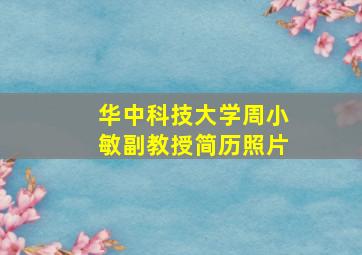 华中科技大学周小敏副教授简历照片