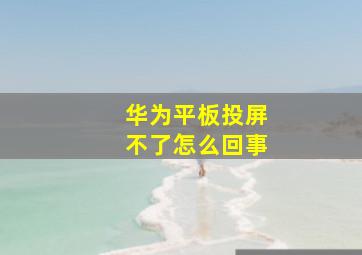 华为平板投屏不了怎么回事