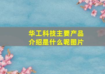 华工科技主要产品介绍是什么呢图片