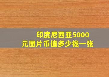 印度尼西亚5000元图片币值多少钱一张