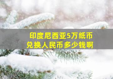 印度尼西亚5万纸币兑换人民币多少钱啊