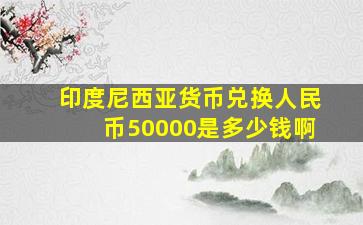 印度尼西亚货币兑换人民币50000是多少钱啊