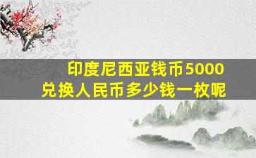 印度尼西亚钱币5000兑换人民币多少钱一枚呢