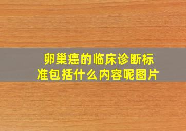 卵巢癌的临床诊断标准包括什么内容呢图片