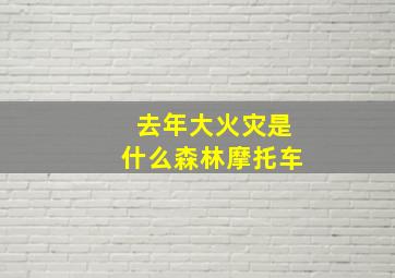 去年大火灾是什么森林摩托车