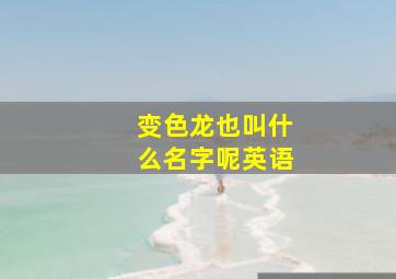 变色龙也叫什么名字呢英语