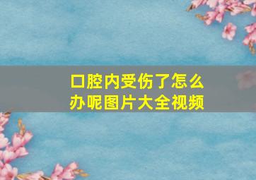 口腔内受伤了怎么办呢图片大全视频