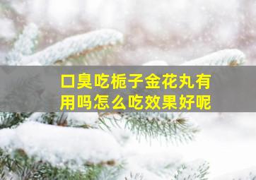 口臭吃栀子金花丸有用吗怎么吃效果好呢