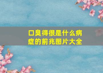 口臭得很是什么病症的前兆图片大全