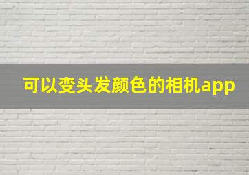 可以变头发颜色的相机app