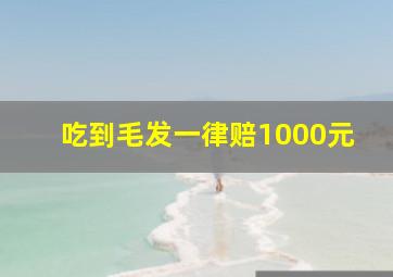 吃到毛发一律赔1000元